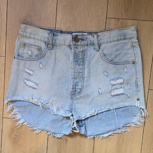 One Teaspoon Outlaws Disstressed Cutoff Shorts Sz 28